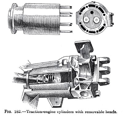 Traction Engine Cylinders with Removable Heads